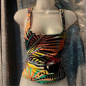 Emilio Pucci Colorful Rainbow Silk Printed Tank Top
Size M US 6